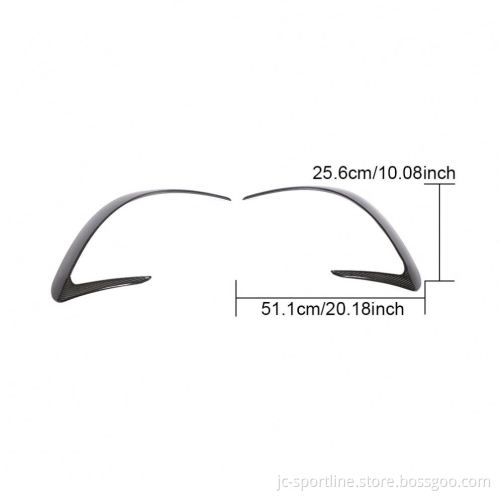 Carbon Fiber Rear Bumper Splitter Fins for Mercedes-Benz AMG GT (X290) Coupe GT43 GT50 GT53 (2018-2021)